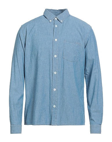 A.P.C. Solid colour shirt Sky blue 100% Cotton