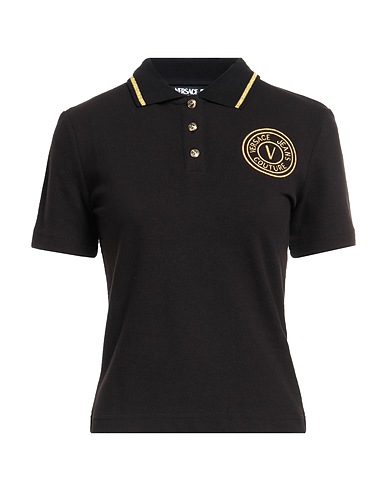 VERSACE JEANS COUTURE Polo shirt 85% Cotton, 6% Polyester, 5% Elastane, 4% Metallized polyamide