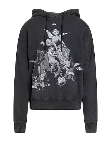 OFF-WHITE™ Hooded track jacket  Charcoal 100% Cotton