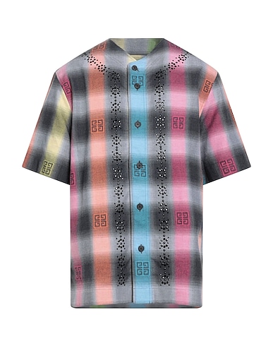 GIVENCHY Checked shirt Grey 100% Cotton