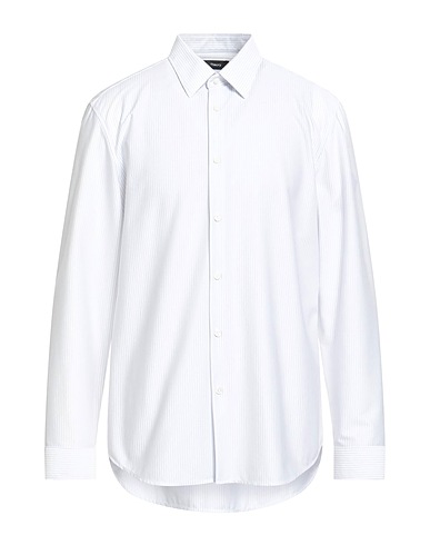 THEORY Striped shirt Light grey 53% Cotton, 47% Polyester