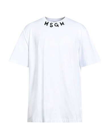 MSGM T-shirt White 100% Cotton