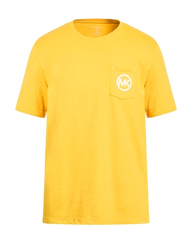 MICHAEL KORS MENS T-shirt Yellow 100% Cotton