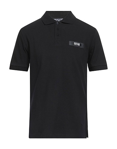 VERSACE JEANS COUTURE Polo shirt Black 100% Cotton