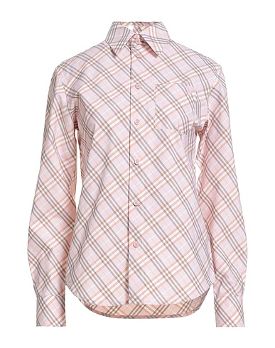 BURBERRY Рубашка в клетку Светло-розовый 100% Хлопок