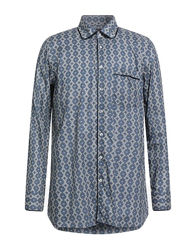 GABRIELE PASINI Patterned shirt Blue 100% Cotton
