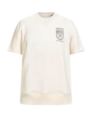 BARBOUR Sweatshirt INTERNATIONAL Cream 100% Cotton