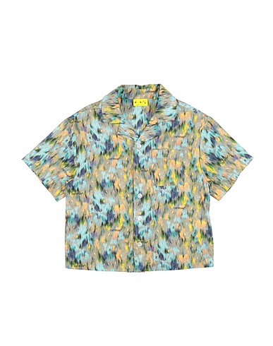 OFF-WHITE™ KIDS Patterned shirt Khaki 100% Cotton