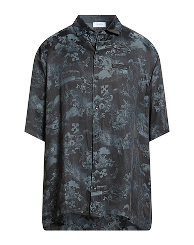 OFF-WHITE™ Patterned shirt Black 50% Viscose, 50% Acetate