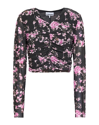 GANNI Top Braungrau 91% Recyceltes Polyamid, 9% Elastan