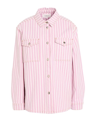 BA&SH Denim shirt Pink 97% Cotton, 3% Elastane, Organic cotton