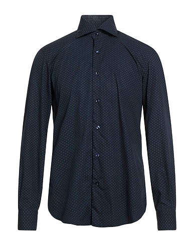 BARBA Napoli Patterned shirt CULTO Navy 100% Cotton