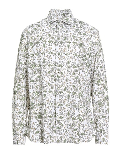 BASTONCINO Patterned shirt Green 100% Cotton