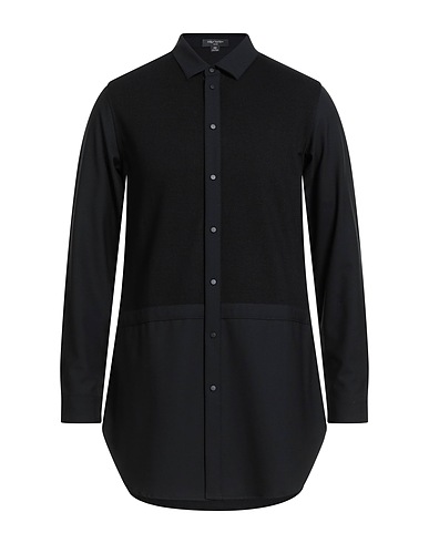 WOLF TOTEM Μονόχρωμο πουκάμισο Μαύρο 59% Μαλλί, 27% Πολυεστέρας, 8% Μετάξι, 6% Ελαστάνη, Βισκόζη