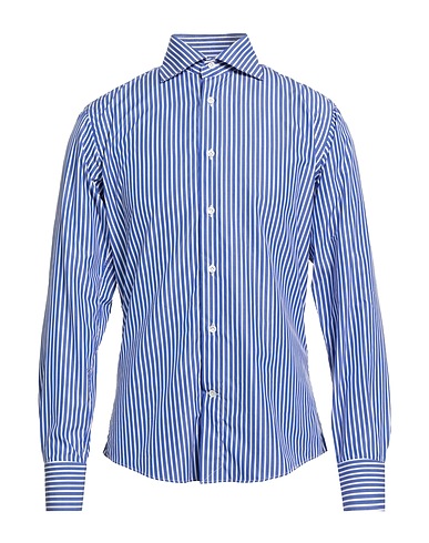 BRIAN DALES Ριγέ πουκάμισο Μπλε 100% Βαμβάκι
