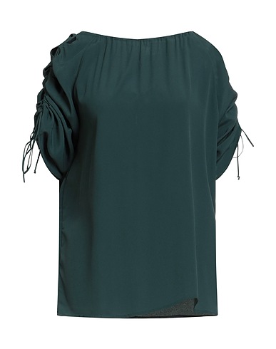 GRIFONI Top Dunkelgrün 69% Acetat, 31% Seide