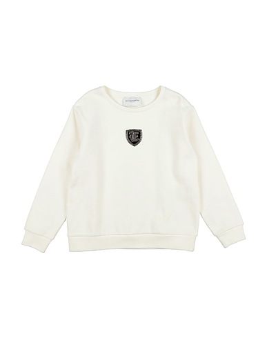 ERMANNO SCERVINO JUNIOR Felpa Panna 100% Cotone, Elastan