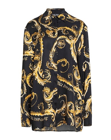 VERSACE JEANS COUTURE Hemden und Blusen mit Muster Schwarz 100% Viskose