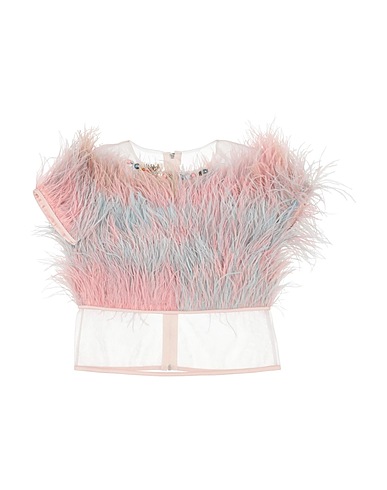 NIKOLIA Top Pink 100% Polyester, Feathers