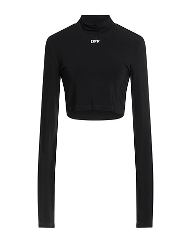 OFF-WHITE™ Crop top Black 95% Viscose, 5% Elastane