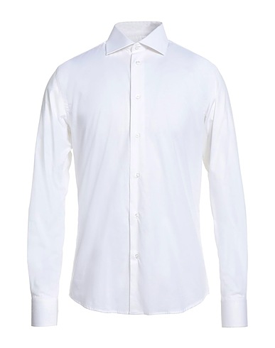AVIGNON Solid colour shirt White 100% Cotton