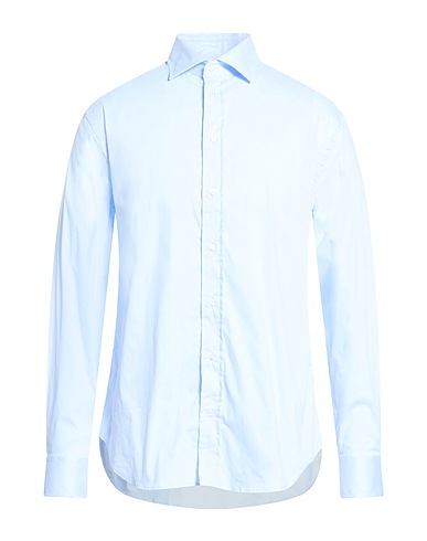 EMPORIO ARMANI Einfarbiges Hemd Himmelblau 76% Baumwolle, 21% Polyamid, 3% Elastan