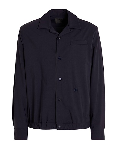 GIVENCHY Solid color shirt Midnight blue 58% Wool, 38% Polyamide, 4% Elastane