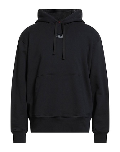 DIESEL Hooded sweatshirt Black 100% Cotton, Elastane