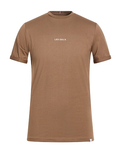 LES DEUX Basic T-shirt Brown 100% Cotton