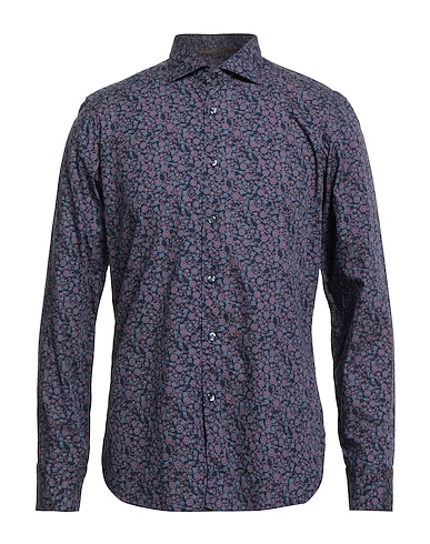 TINTORIA MATTEI 954 Patterned shirt EXCLUSIVELY FOR BONGENIE GRIEDER SINCE 1891 Midnight blue 100% Cotton