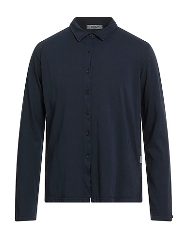 CROSSLEY Solid color shirt Navy 100% Cotton