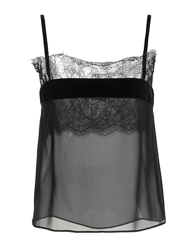 MAX MARA STUDIO Hemdchen Schwarz 100% Seide, Polyamid