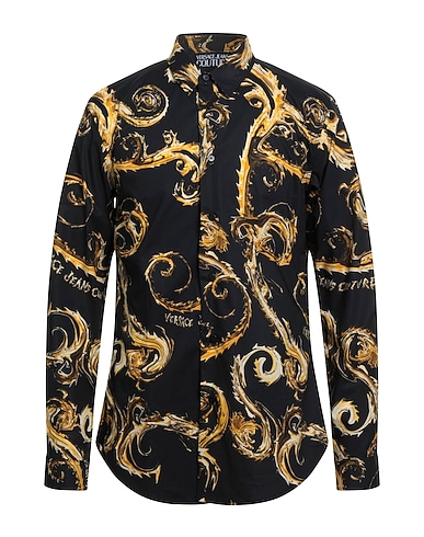 VERSACE JEANS COUTURE Patterned shirt Black 100% Cotton
