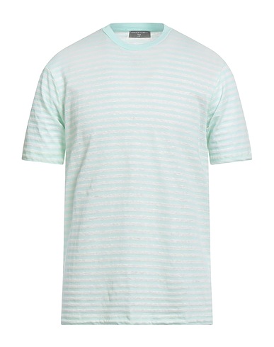 DANIELE FIESOLI T-shirt LAB Τυρκουάζ 60% Λινό, 40% Βαμβάκι