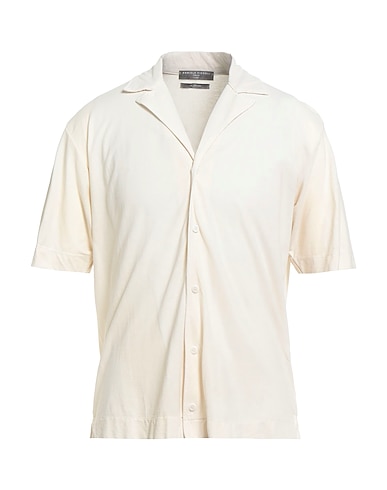DANIELE FIESOLI Solid colour shirt LAB Ivory 100% Cotton