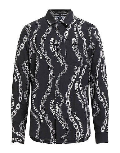 VERSACE JEANS COUTURE Patterned shirt Black 100% Cotton