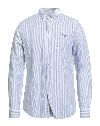 BARBOUR Linen shirt Blue 55% Linen, 45% Cotton