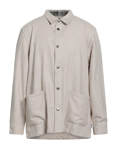 BARBOUR Patterned shirt Beige 41% Acrylic, 28% Polyester, 26% Wool, 4% Polyamide, 1% Viscose