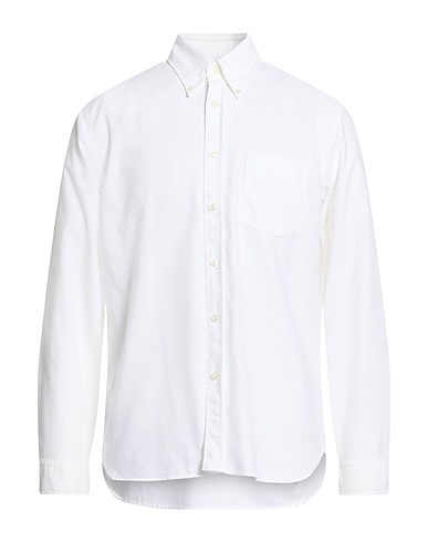 XACUS Solid colour shirt White 100% Cotton