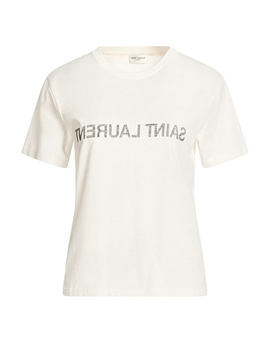 SAINT LAURENT Camiseta Blanco 100% Algodón