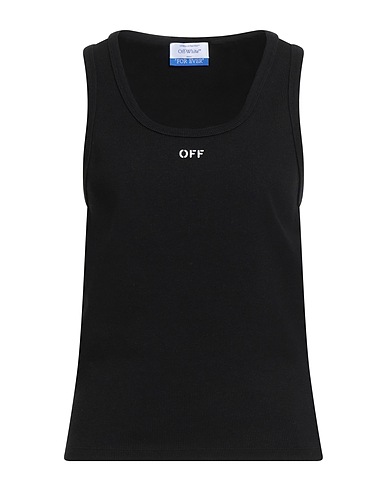 OFF-WHITE™ Tank top Black 99% Cotton, 1% Elastane