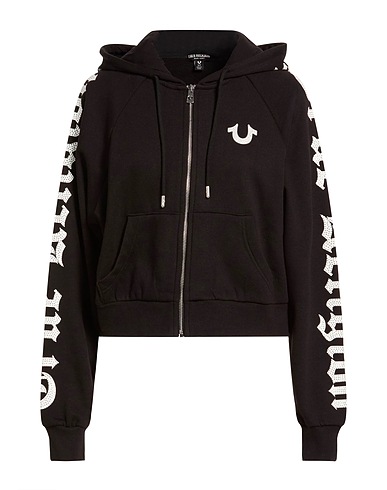 TRUE RELIGION Hoodie Schwarz 60% Baumwolle, 40% Polyester