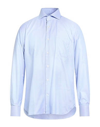 BORSA Solid color shirt BLU CHIARO 100% Cotton