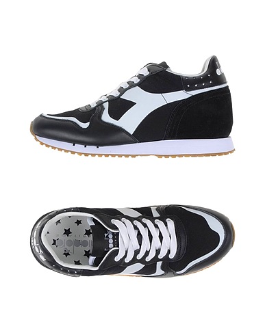 DIADORA HERITAGE Sneakers TRIDENT W STARS
 Black Soft Leather, Textile fibres