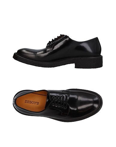 SEBOY'S Laced shoes Black Leather