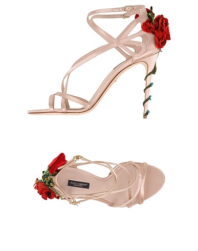 DOLCE&GABBANA Sandals Light pink Textile fibres