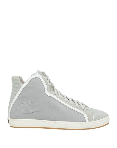 ALBERTO GUARDIANI Sneakers Light grey Leather, Textile fibres