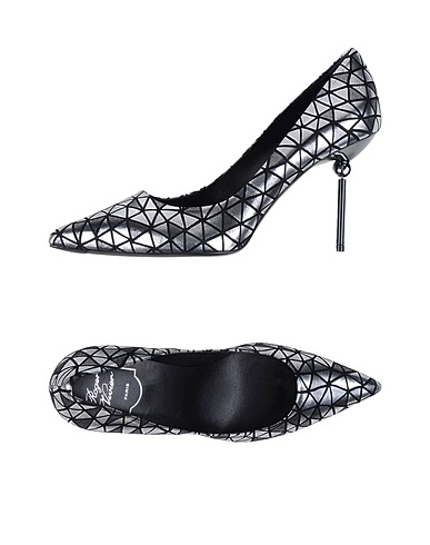 ROGER VIVIER Pumps Silber Leder