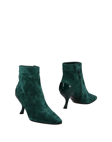 ROGER VIVIER ショートブーツ グリーン 革（なめし加工）