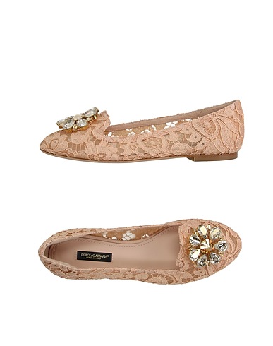 DOLCE&GABBANA Loafers Blush Textile fibres
